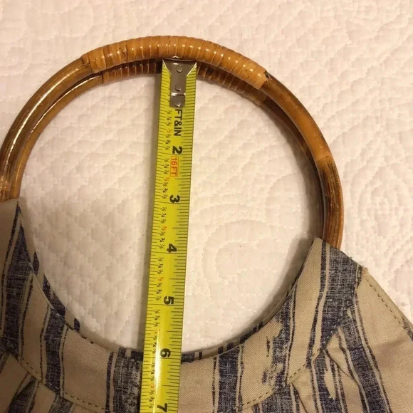 Banana Republic linen beige/blue bag - Picture 10 of 10